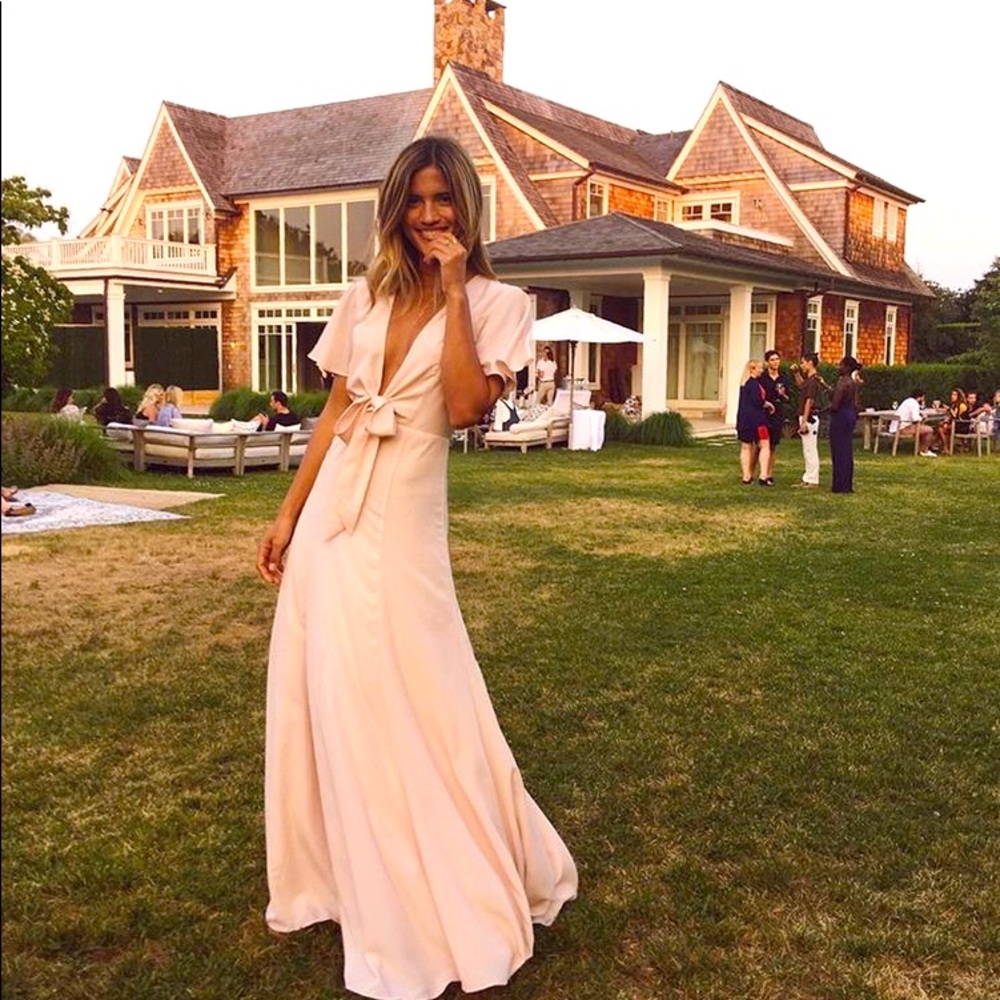 NWOT Lovers + Friends pink maxi dress 0